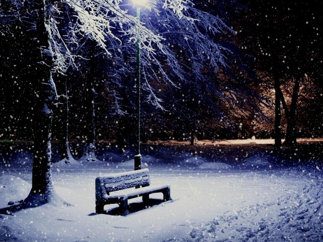 Обои снег, природа, зима, парк, скамейка, сугробы, снегопад, snow, nature, winter, park, bench, the snow, snowfall разрешение 2000x1477 Загрузить