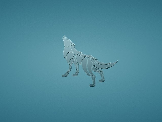 Обои собака, минимализм, животное, волк, синий фон, воет, dog, minimalism, animal, wolf, blue background, howling разрешение 1920x1080 Загрузить