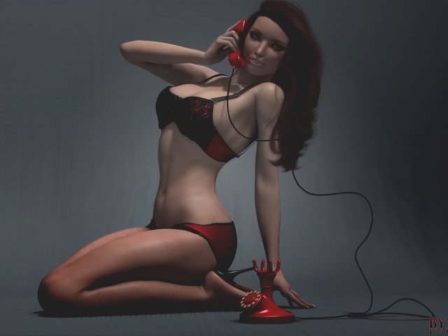 Обои девушка, поза, рендеринг, красное, нижнее белье, girl, pose, rendering, red, underwear разрешение 1920x1080 Загрузить