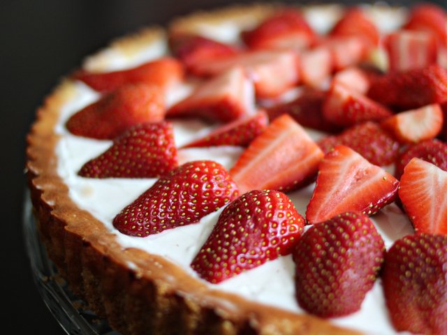 Обои клубника, торт, десерт, пирожное, strawberry, cake, dessert разрешение 2560x1600 Загрузить