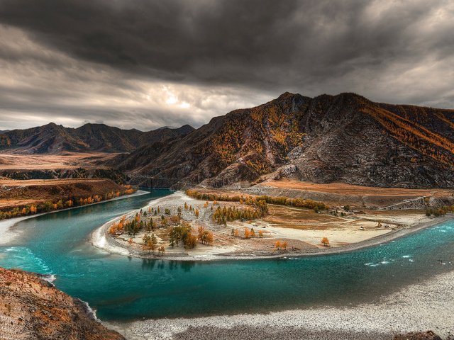 Обои река, осень, алтай, river, autumn, altay разрешение 1920x1080 Загрузить