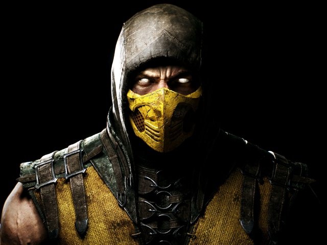 Обои маска, игра, костюм, смертельная битва, скорпион, дичь, mask, the game, costume, mortal kombat, scorpio, game разрешение 4000x2657 Загрузить