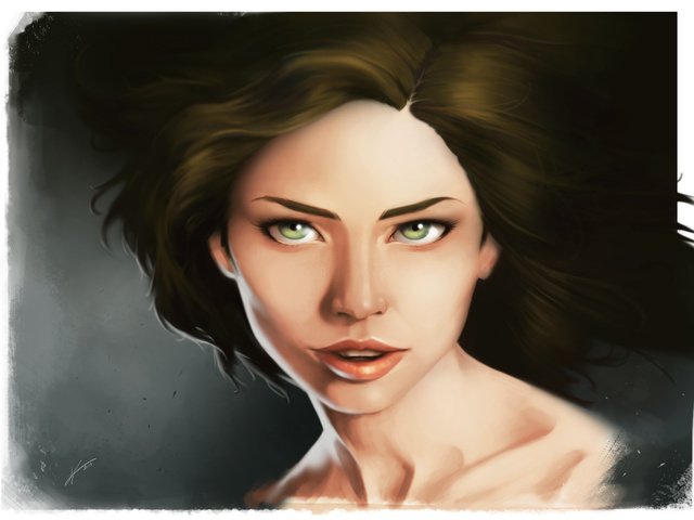 Обои арт, девушка, взгляд, лицо, живопись, art, girl, look, face, painting разрешение 2500x1875 Загрузить