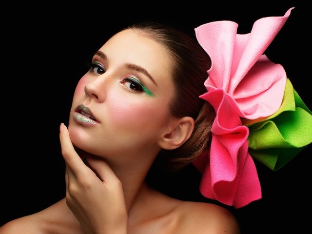 Обои стиль, девушка, макияж, прическа, style, girl, makeup, hairstyle разрешение 2560x1600 Загрузить