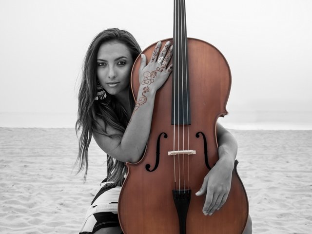 Обои девушка, музыка, виолончель, girl, music, cello разрешение 2546x1592 Загрузить