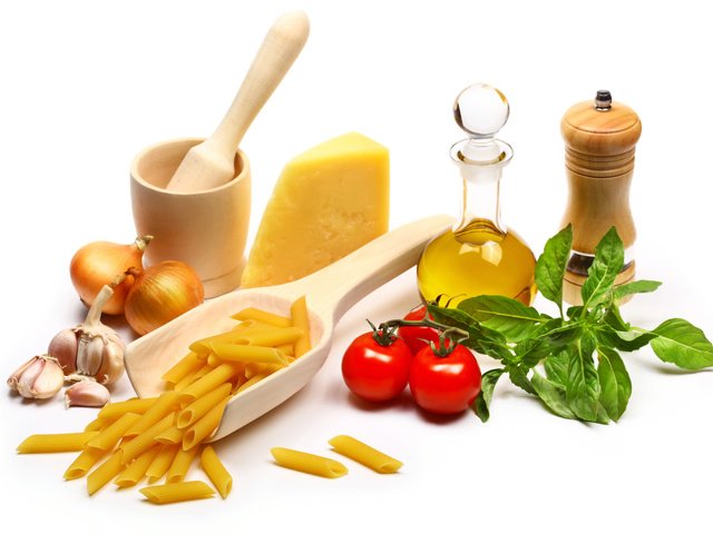 Обои лук, сыр, масло, помидоры, чеснок, макароны, bow, cheese, oil, tomatoes, garlic, pasta разрешение 5200x3467 Загрузить