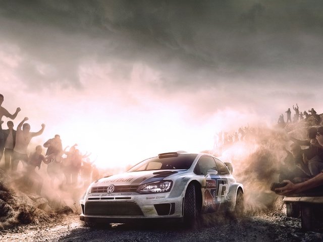 Обои машина, белый, авто, спорт, ралли, red bull, wrc, фольксваген, поло, machine, white, auto, sport, rally, volkswagen, polo разрешение 1920x1200 Загрузить