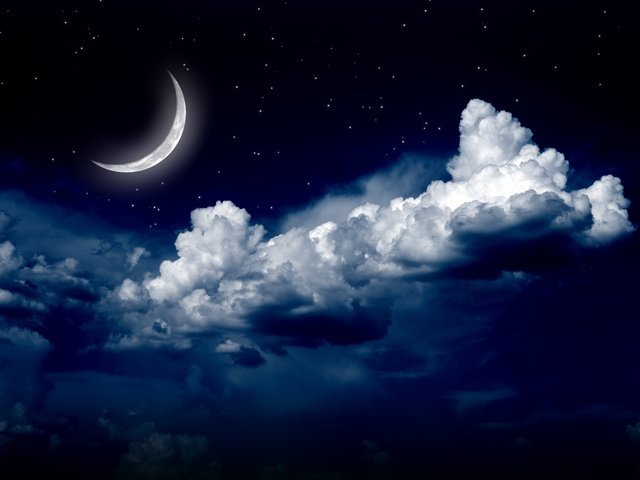 Обои небо, moon, ландшафт, облака, на природе, лунный свет, ночь, ноч, звезд, природа, пейзаж, звезды, луна, неба, the sky, clouds, moonlight, night, nature, landscape, stars, the moon, sky разрешение 2560x1600 Загрузить