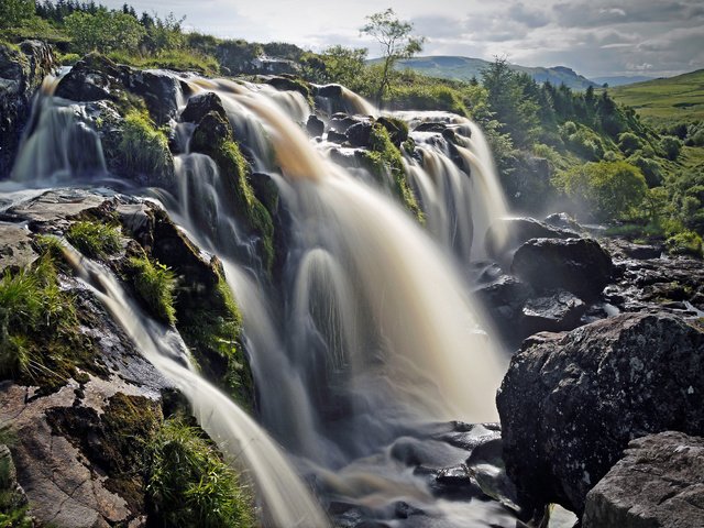 Обои камни, водопад, шотландия, каскад, финтри, водопад финтри, fintry falls, stones, waterfall, scotland, cascade, fintry разрешение 2048x1530 Загрузить