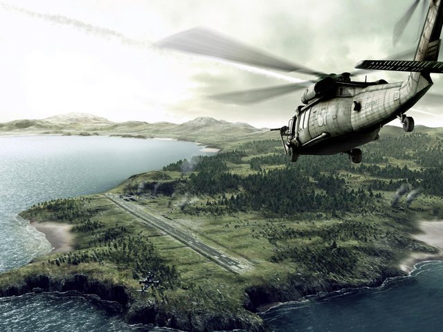 Обои вода, остров, вертолет, water, island, helicopter разрешение 1920x1080 Загрузить