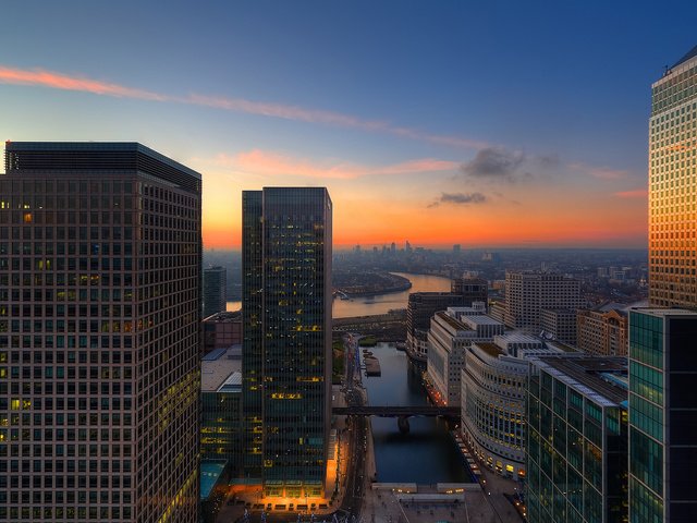 Обои река, закат, лондон, город, небоскребы, river, sunset, london, the city, skyscrapers разрешение 1920x1200 Загрузить