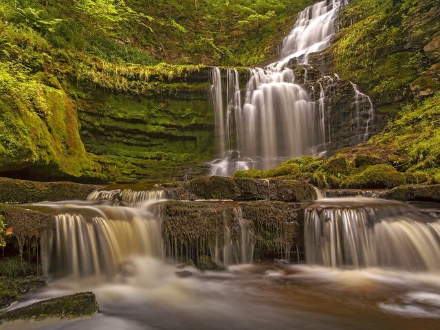 Обои водопад, англия, каскад, йоркшир-дейлс, scaleber force falls, yorkshire dales national park, сетл, settle, scaleber force, waterfall, england, cascade, the yorkshire dales, setl разрешение 2048x1330 Загрузить