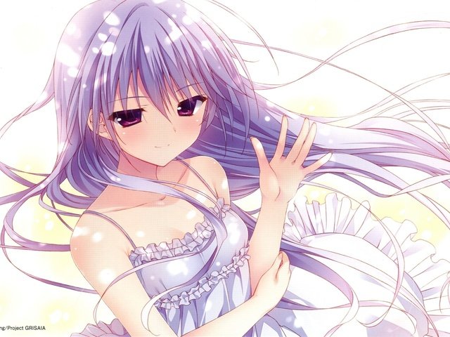 Обои арт, руки, длинные волосы, сарафан, ryohka, grisaia no kajitsu, kazami kazuki, оборки, art, hands, long hair, sundress, ruffles разрешение 2128x1410 Загрузить