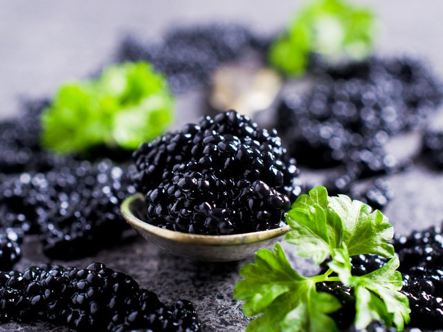 Обои черная, икра, петрушка, черная икра, black, caviar, parsley, black caviar разрешение 2880x1908 Загрузить