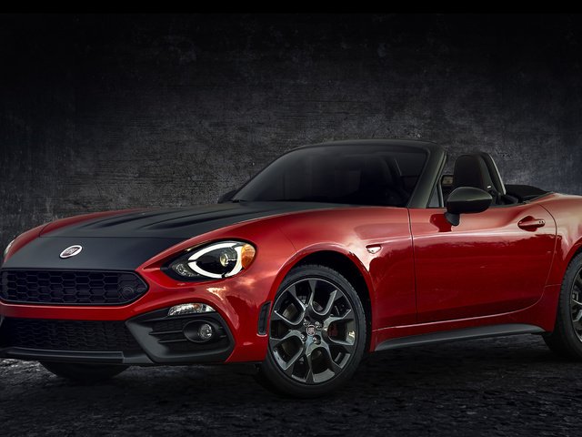 Обои abarth, fiat 124 spider, рошу, rosu разрешение 3000x1634 Загрузить