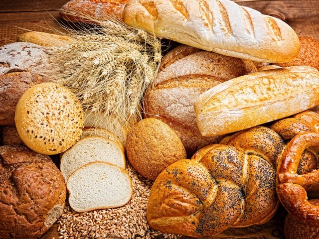 Обои булки, пшеница, хлеб, выпечка, зерно, булочки, сдоба, батон, bread, wheat, cakes, grain, buns, muffin, baton разрешение 2880x1922 Загрузить
