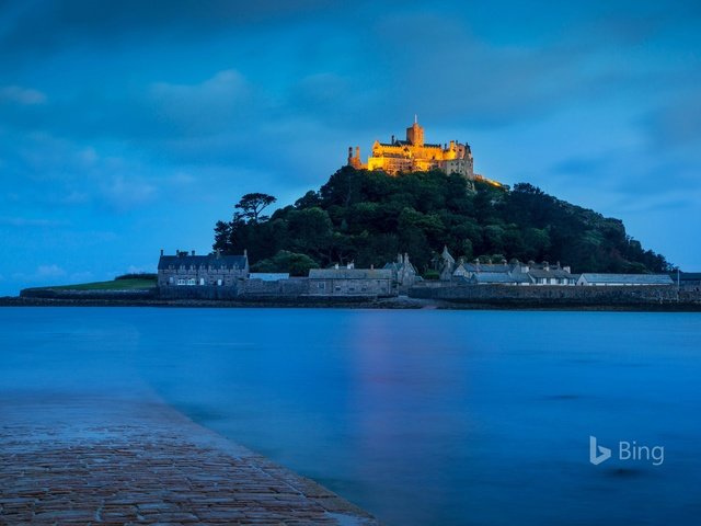 Обои ночь, замок, франция, bing, мон сен-мишель, night, castle, france, mont saint-michel разрешение 1920x1200 Загрузить