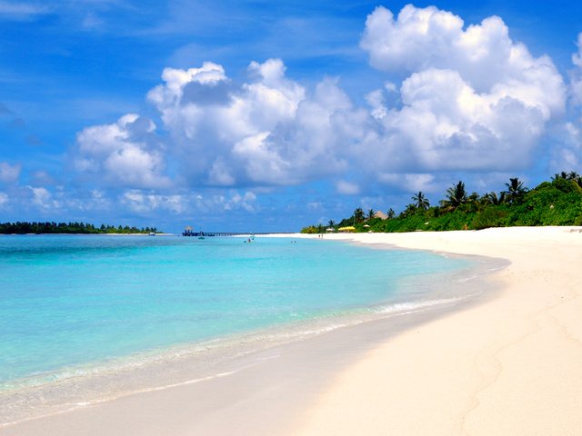 Обои море, пляж, отдых, остров, мальдивы, sea, beach, stay, island, the maldives разрешение 4074x2292 Загрузить