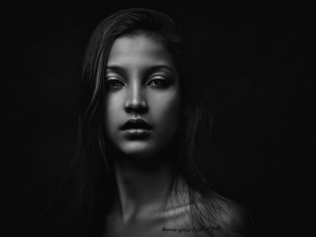 Обои девушка, портрет, чёрно-белое, тату, лицо, анна, girl, portrait, black and white, tattoo, face, anna разрешение 2048x1508 Загрузить