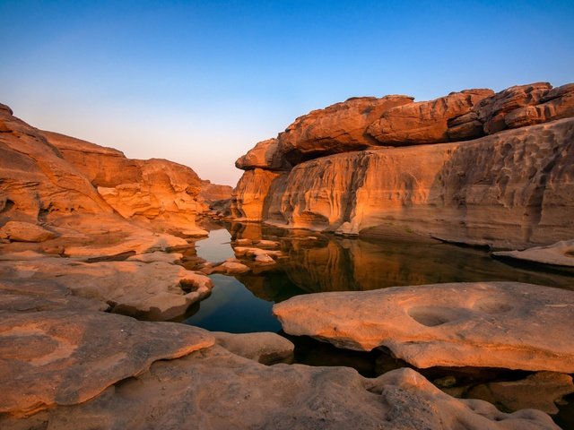 Обои река, скалы, камни, закат, парк, таиланд, grand canyon, каменное, sampanbok, river, rocks, stones, sunset, park, thailand, stone разрешение 4288x2848 Загрузить