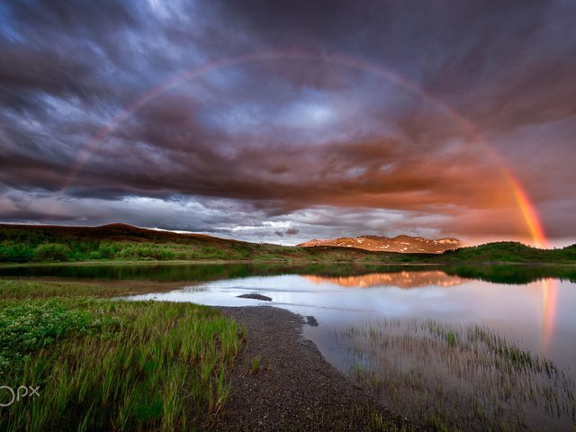 Обои река, природа, пейзаж, радуга, river, nature, landscape, rainbow разрешение 1920x1200 Загрузить