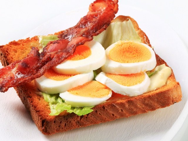 Обои бутерброд, хлеб, яйца, сэндвич, тосты, бекон, sandwich, bread, eggs, toast, bacon разрешение 3840x2160 Загрузить