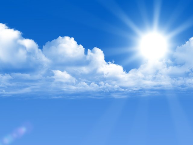 Обои небо, облака, солнце, природа, the sky, clouds, the sun, nature разрешение 2880x1800 Загрузить