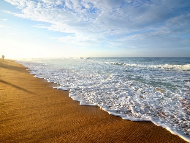 Обои небо, природа, берег, волны, пляж, шри-ланка, the sky, nature, shore, wave, beach, sri lanka разрешение 2880x1800 Загрузить