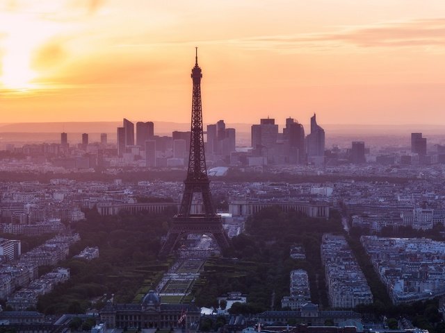 Обои утро, париж, франция, эйфелева башня, morning, paris, france, eiffel tower разрешение 1920x1280 Загрузить