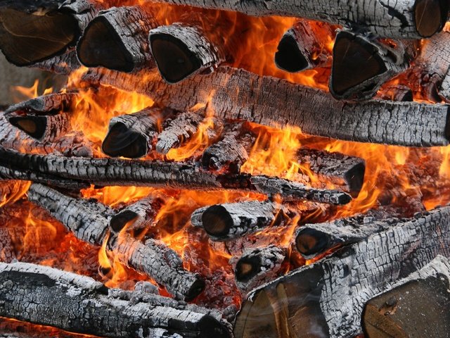 Обои пламя, огонь, угли, костёр, дрова, flame, fire, coal, the fire, wood разрешение 3504x2336 Загрузить