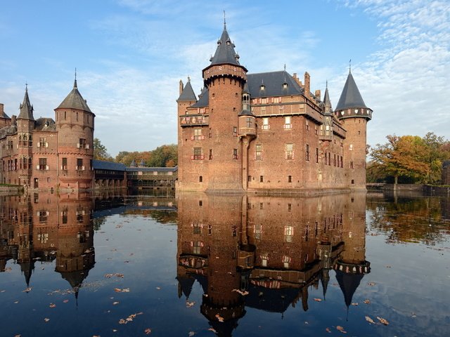 Обои вода, отражение, замок, нидерланды, голландия, замок де хаар, de haar castle, water, reflection, castle, netherlands, holland, castle de haar разрешение 3840x2160 Загрузить