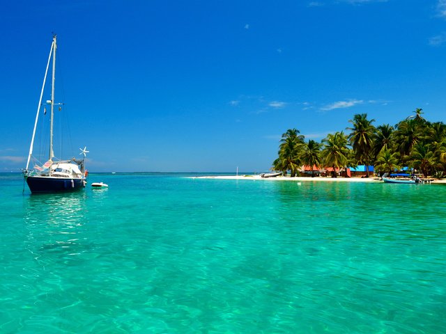 Обои море, пляж, яхта, остров, тропики, sea, beach, yacht, island, tropics разрешение 3606x2274 Загрузить