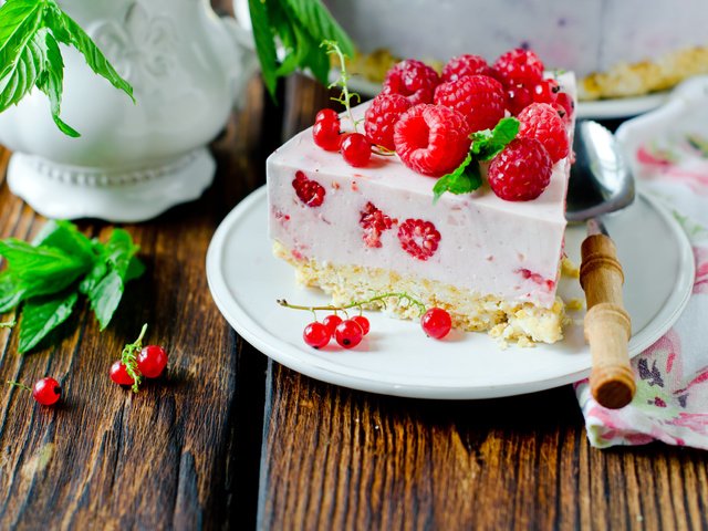Обои малина, торт, крем, raspberry, cake, cream разрешение 7000x4636 Загрузить