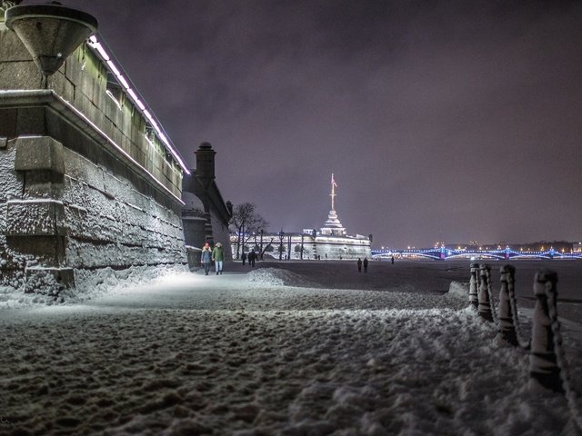 Обои ночь, зима, фото, люди, питер, night, winter, photo, people, peter разрешение 1920x1080 Загрузить