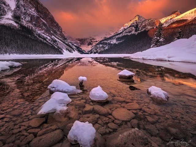 Обои озеро, горы, природа, зима, lake, mountains, nature, winter разрешение 1920x1200 Загрузить