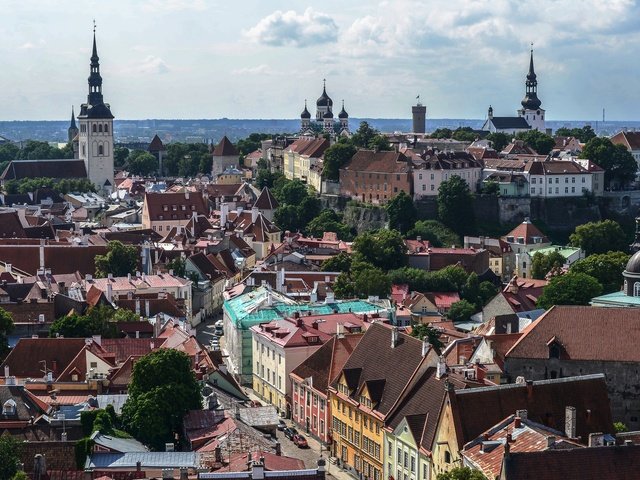 Обои город, эстония, таллин, the city, estonia, tallinn разрешение 2048x1255 Загрузить