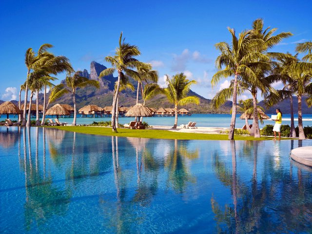 Обои море, курорт, бунгало, тропики, бора-бора, sea, resort, bungalow, tropics, bora bora разрешение 2500x1877 Загрузить