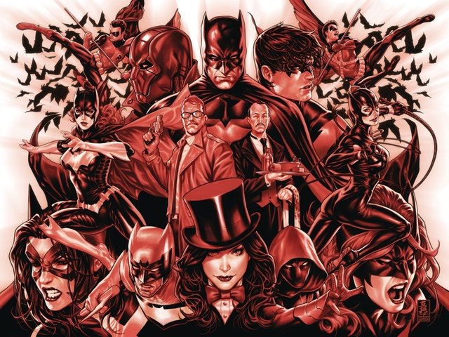 Обои бетмен, краcный, женщина-кошка, зарянка, batgirl, zatanna, detective comics, batman, red, catwoman, robin разрешение 1920x1440 Загрузить