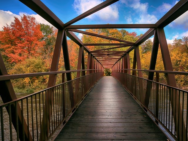 Обои мост, осень, канада, bridge, autumn, canada разрешение 3072x2048 Загрузить