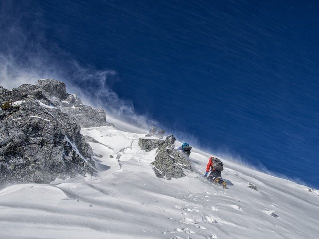 Обои горы, альпинисты, восхождение, mountains, climbers разрешение 6082x4059 Загрузить