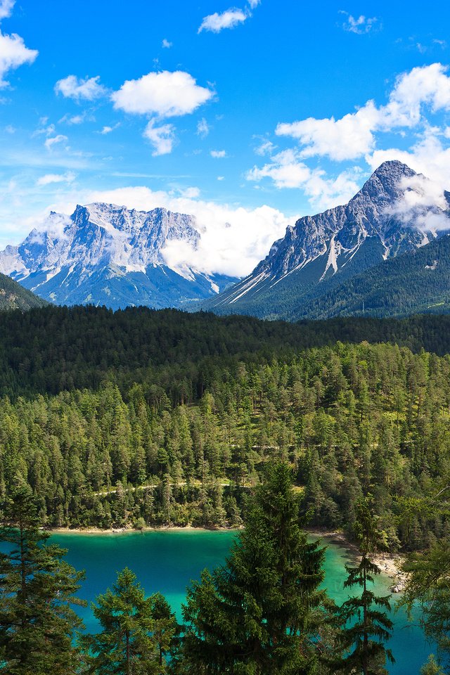 Обои горы, rasthaus zugspitzblick, австрия, mountains, austria разрешение 2560x1600 Загрузить