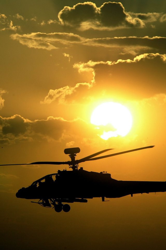 Обои небо, солнце, закат, полет, вертолет, вооружение, апачи, the sky, the sun, sunset, flight, helicopter, weapons, apache разрешение 2019x1350 Загрузить