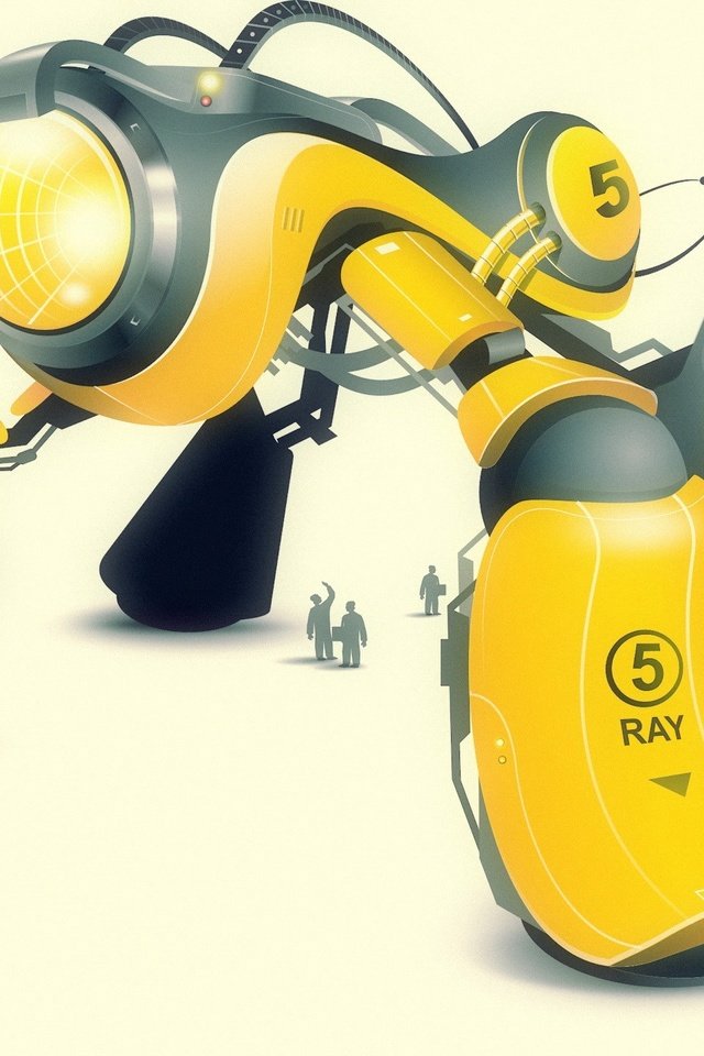 Обои желтый, вектор, робот, yellow, vector, robot разрешение 1920x1440 Загрузить