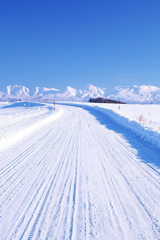 Обои дорога, горы, зима, горизонт, road, mountains, winter, horizon разрешение 1920x1200 Загрузить