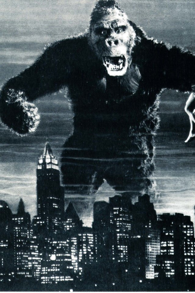 Обои девушка, нью-йорк, кинг конг, girl, new york, king kong разрешение 2453x1907 Загрузить