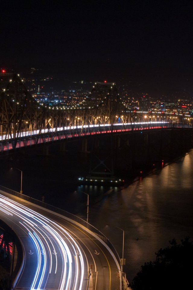 Обои дорога, ночь, река, мост, road, night, river, bridge разрешение 3008x2000 Загрузить