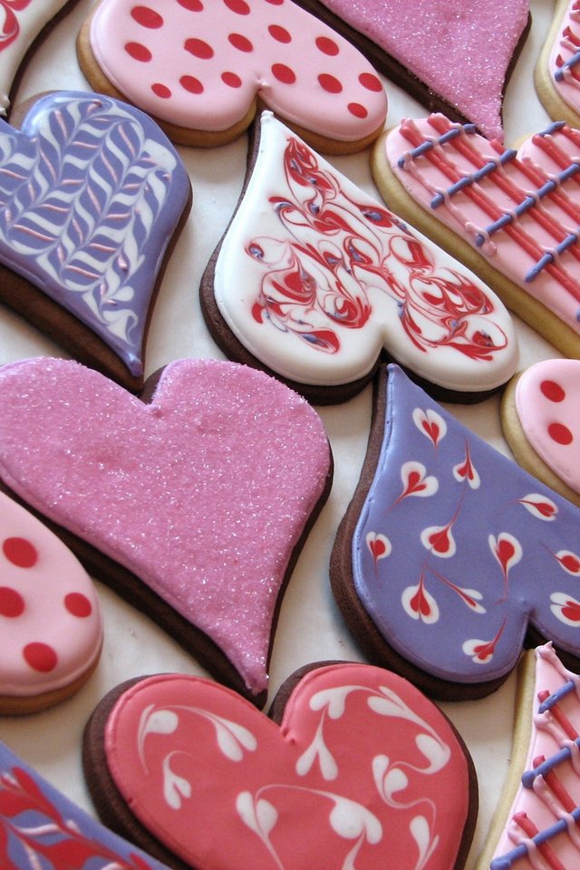 Обои сладости, сердце, сердечки, печенье, глазурь, sweets, heart, hearts, cookies, glaze разрешение 1920x1440 Загрузить