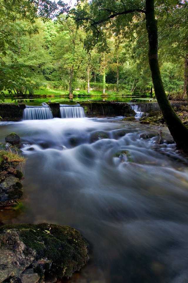 Обои река, пейзаж, водопад, river, landscape, waterfall разрешение 2560x1600 Загрузить