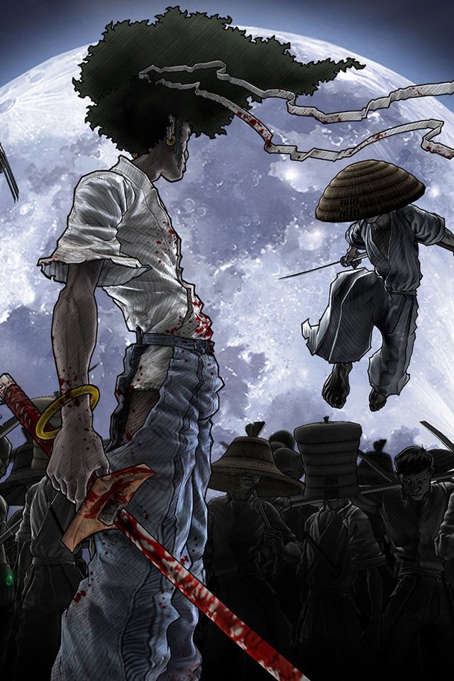 Обои меч, кровь, афросамурай, sword, blood, afro samurai разрешение 1920x1200 Загрузить