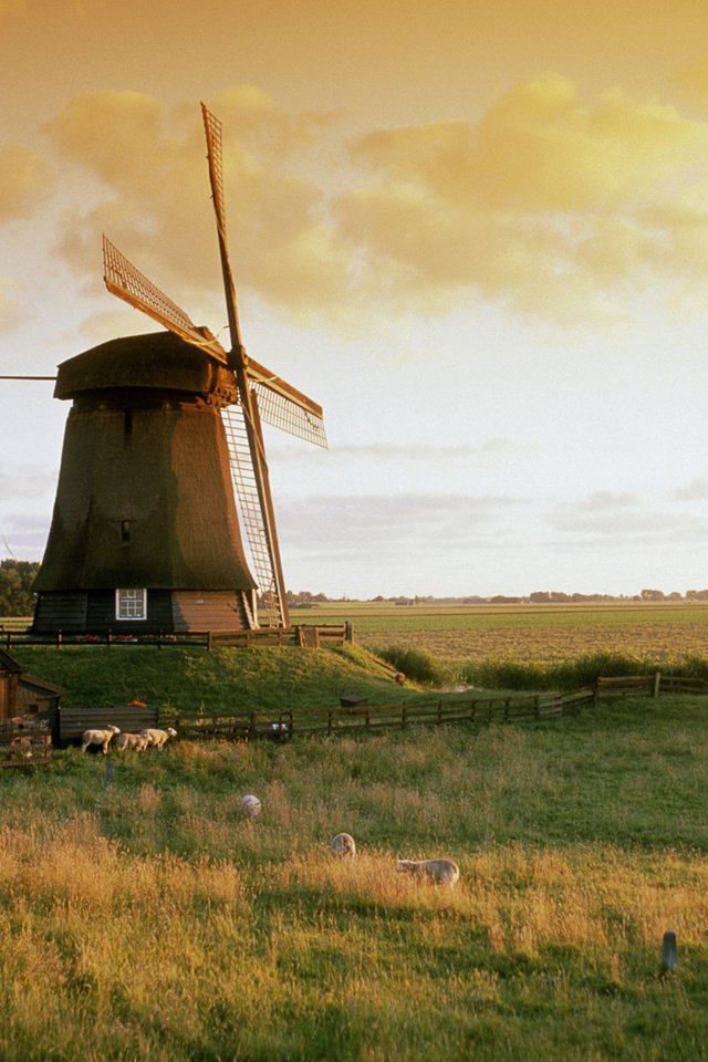 Обои закат, горизонт, нидерланды, ветряная лестница, sunset, horizon, netherlands, windmill ladder разрешение 1920x1200 Загрузить